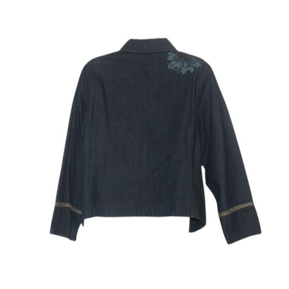 VTG Susan Bristol Women's PL Denim Jacket Embroidered and Beaded - Picture 4 of 5